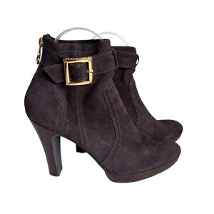 Tory Burch Melrose Suede Brown Booties